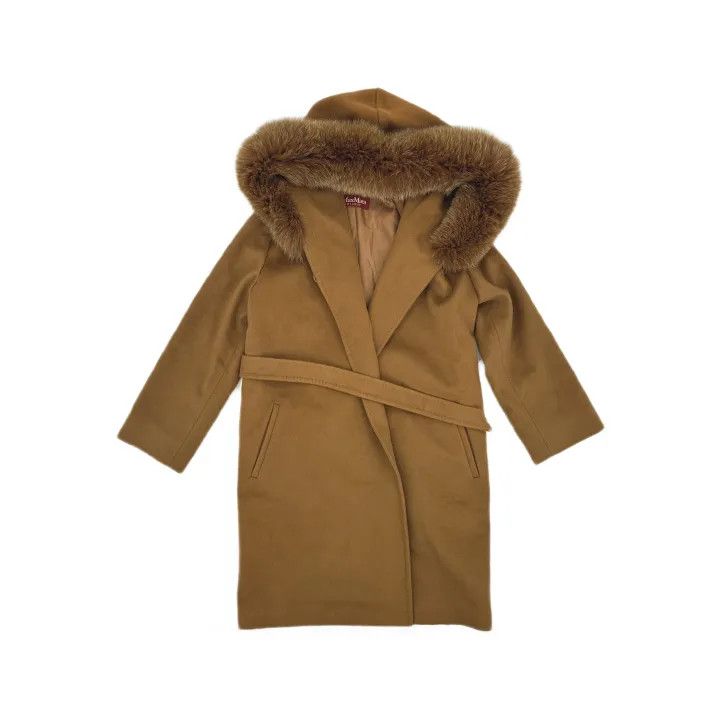 Max Mara MaxMara Hooded Long Coat with Fur Collar 0079 Size M / US 6-8 / IT 42-44 - 2 Thumbnail