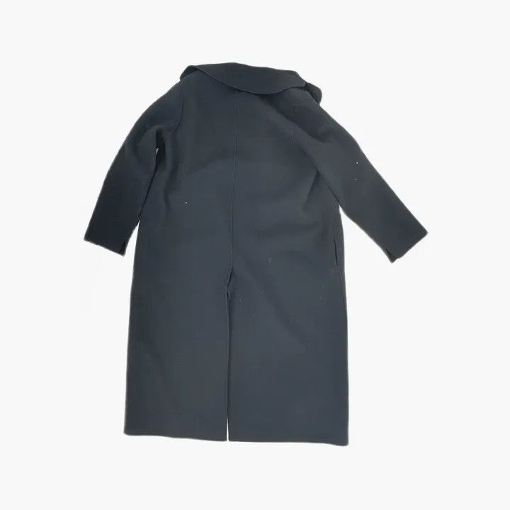 Max Mara Maxmara Black Wool Overcoat 0079 Size XL / US 12-14 / IT 48-50 - 3 Thumbnail