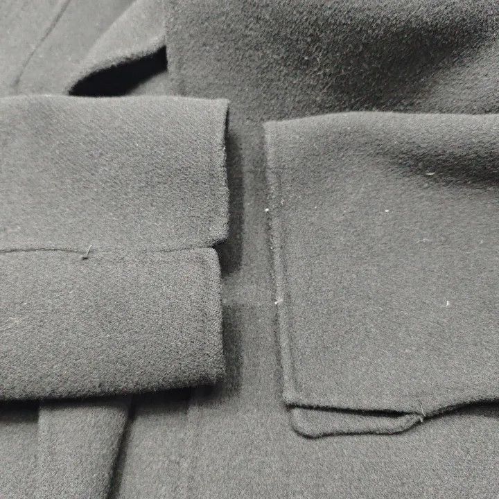 Max Mara Maxmara Black Wool Overcoat 0079 Size XL / US 12-14 / IT 48-50 - 8 Thumbnail