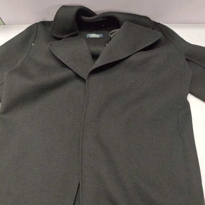 Max Mara Maxmara Black Wool Overcoat 0079 Size XL / US 12-14 / IT 48-50 - 10 Thumbnail