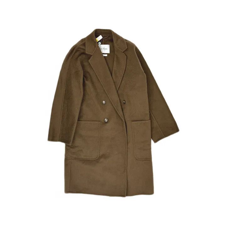 Max Mara Maxmara Classic Double-Breasted Long Coat in Beige 0079 Size M / US 6-8 / IT 42-44 - 2 Thumbnail