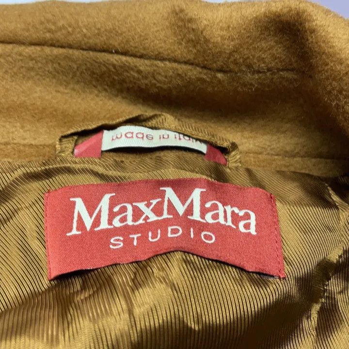 Max Mara MaxMara Stylish Long Sleeve Brown Coat 0079 Size M / US 6-8 / IT 42-44 - 2 Thumbnail