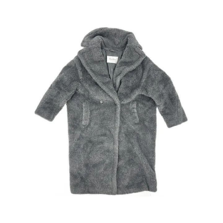 Max Mara Maxmara Cozy Grey Plush Outerwear Jacket 0079 Size S / US 4 / IT 40 - 2 Thumbnail