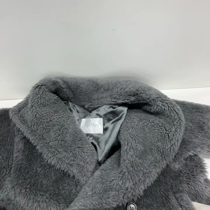 Max Mara Maxmara Cozy Grey Plush Outerwear Jacket 0079 Size S / US 4 / IT 40 - 8 Thumbnail