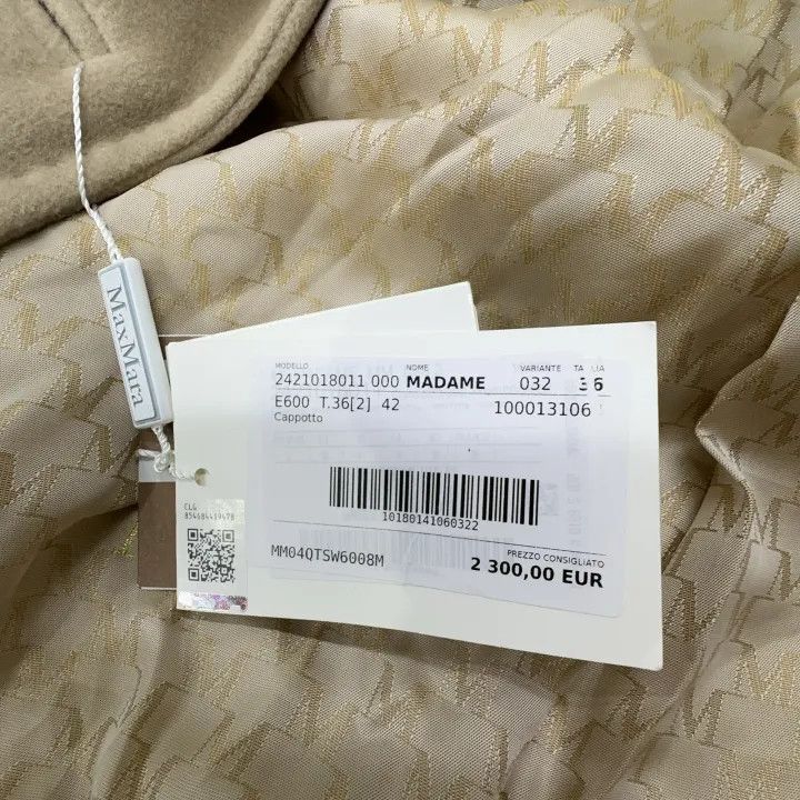 Max Mara MaxMara Stylish Long Beige Coat 0079 Size S / US 4 / IT 40 - 6 Thumbnail