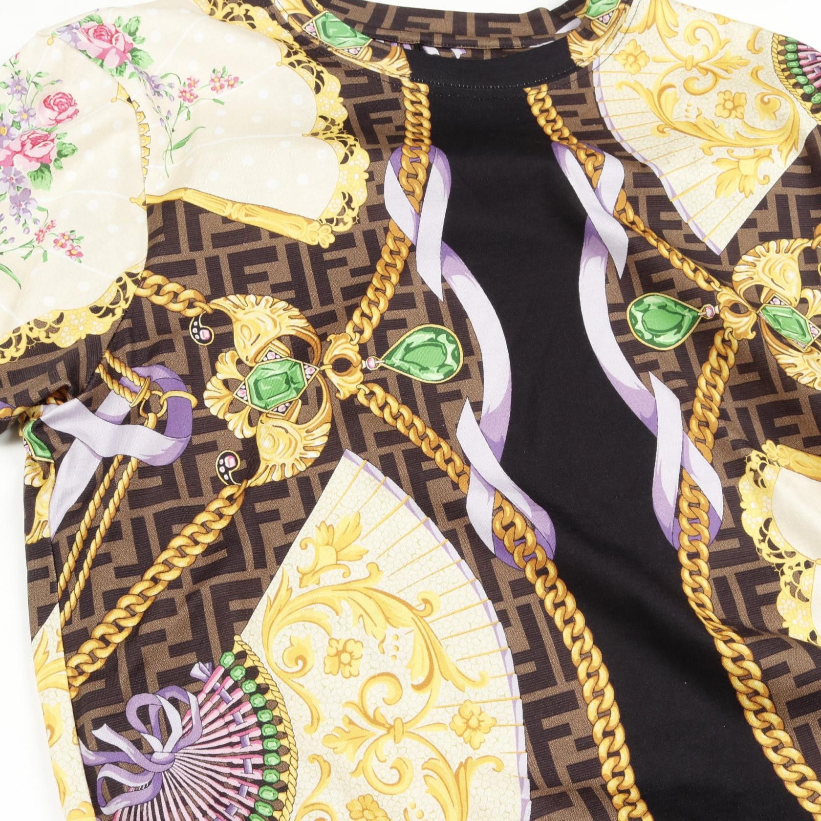 Fendi Fendi Fendi FENDI × VERSACE FENDACE Cotton Top Cotton Tops FS7254 AK6F Size ONE SIZE - 8 Thumbnail
