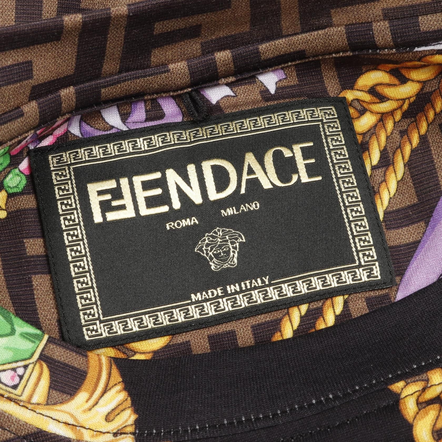 Fendi Fendi Fendi FENDI × VERSACE FENDACE Cotton Top Cotton Tops FS7254 AK6F Size ONE SIZE - 3 Thumbnail