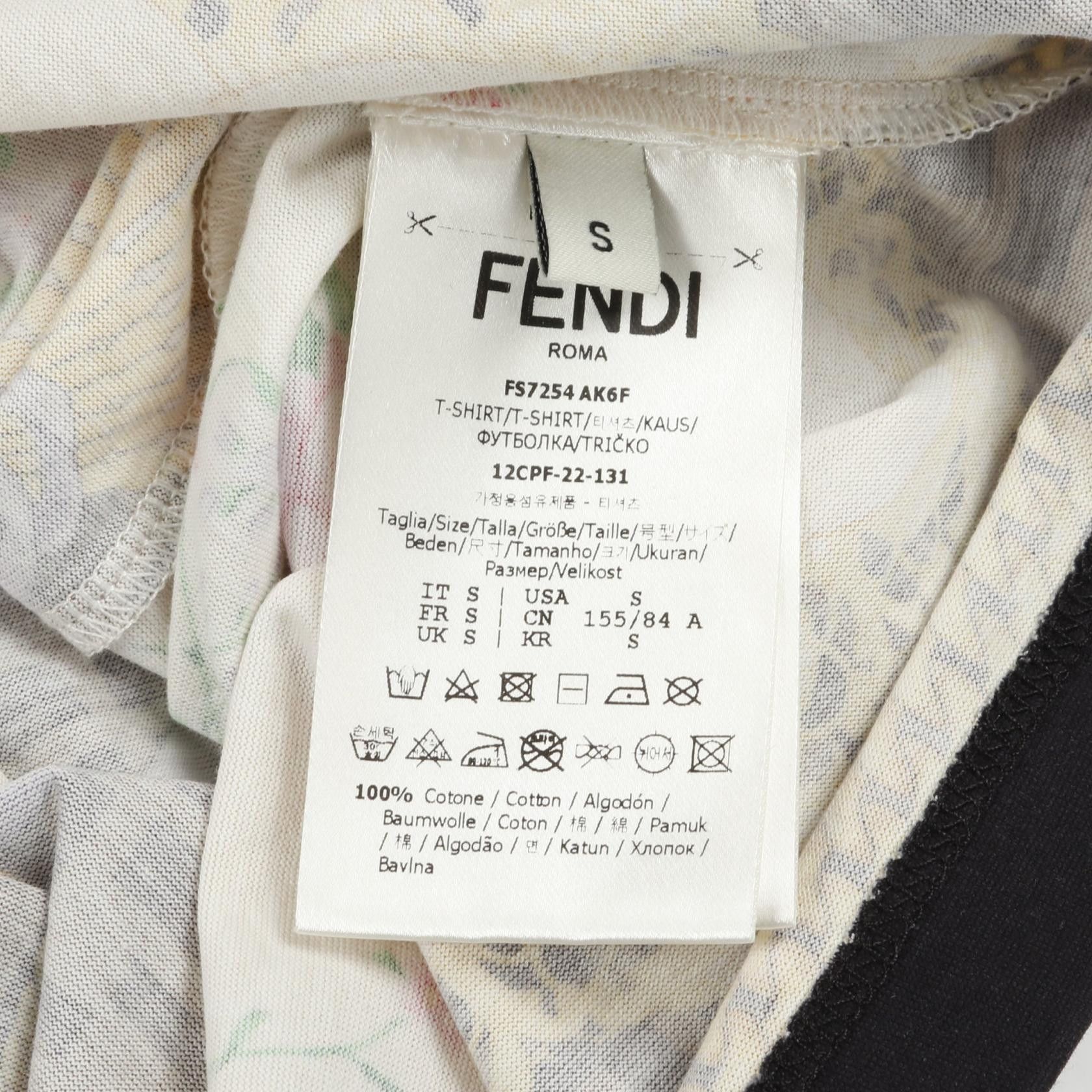 Fendi Fendi Fendi FENDI × VERSACE FENDACE Cotton Top Cotton Tops FS7254 AK6F Size ONE SIZE - 4 Thumbnail