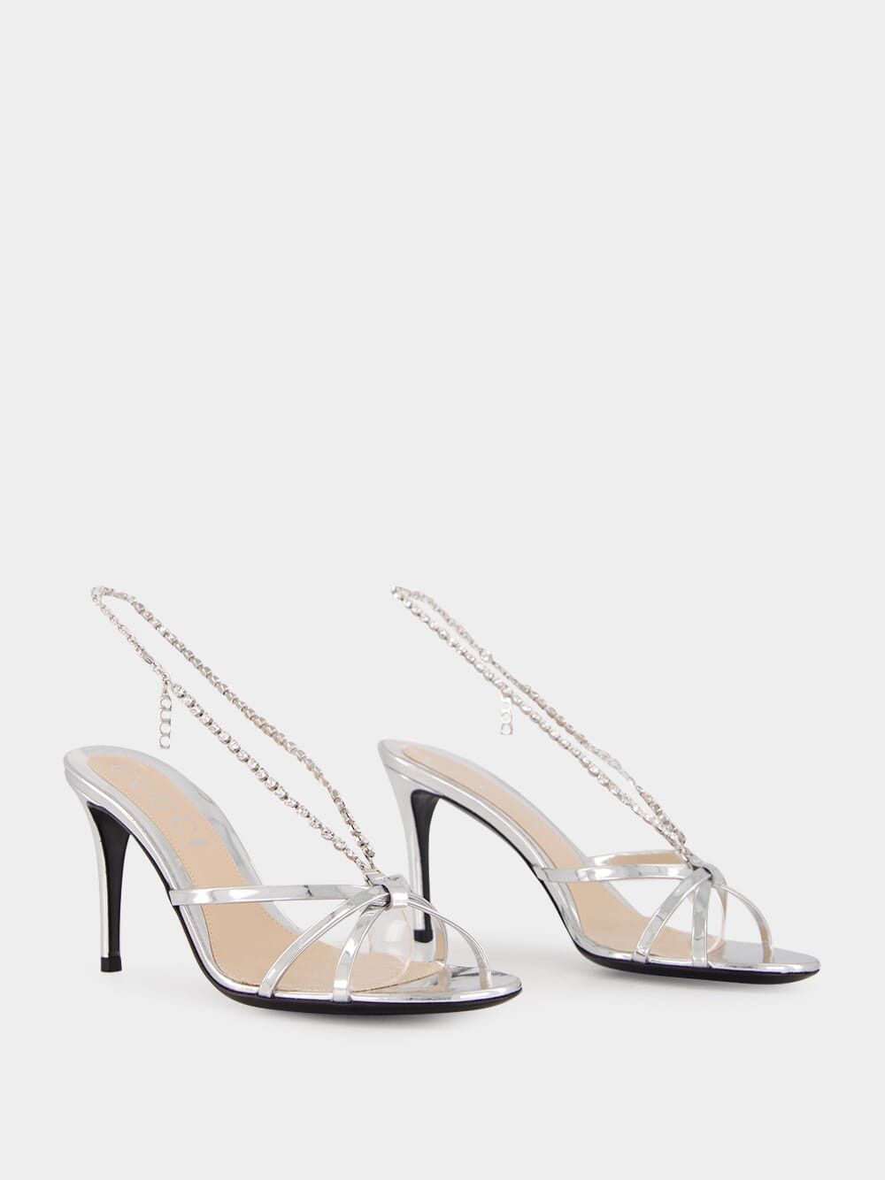 Gucci Gucci Crystal Chain Sandals SIZE 36 Size ONE SIZE - 2 Thumbnail