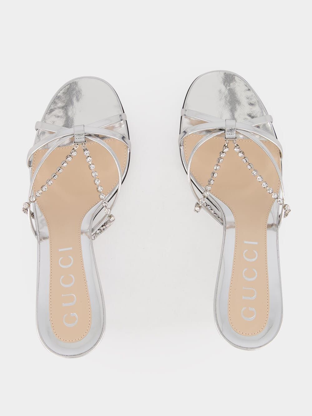 Gucci Gucci Crystal Chain Sandals SIZE 39 Size ONE SIZE - 3 Thumbnail