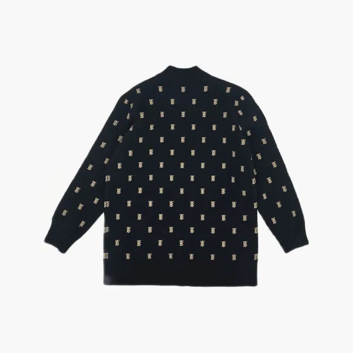 Burberry Burberry Black Logo Knit Cardigan for Women 0079 Size M / US 6-8 / IT 42-44 - 3 Thumbnail