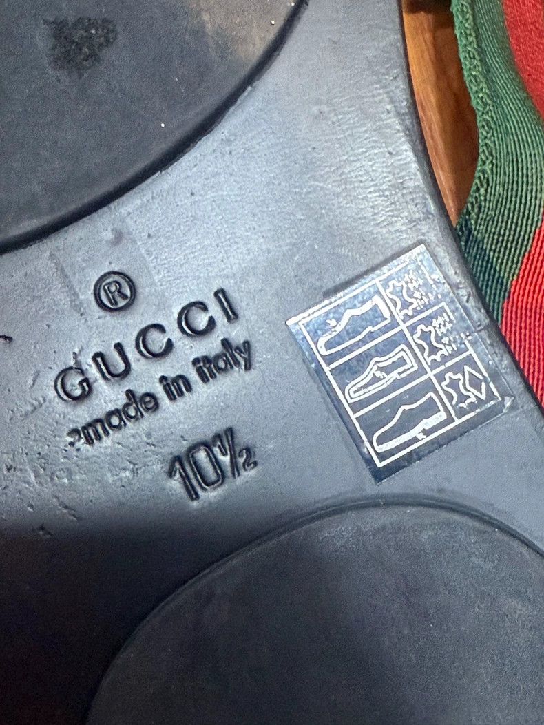 Gucci gucci flip flops with red green straps Size US 14 / EU 47 - 3 Thumbnail