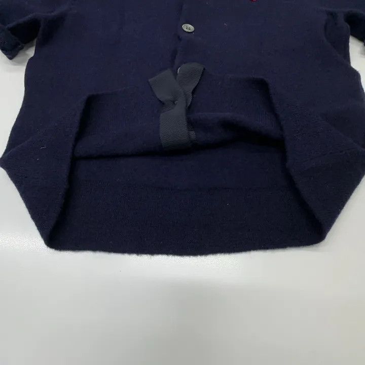 Designer Comme des Garçons Heart Buttoned Short Sleeve Sweater 0079 Size US XXS / EU 40 - 7 Thumbnail