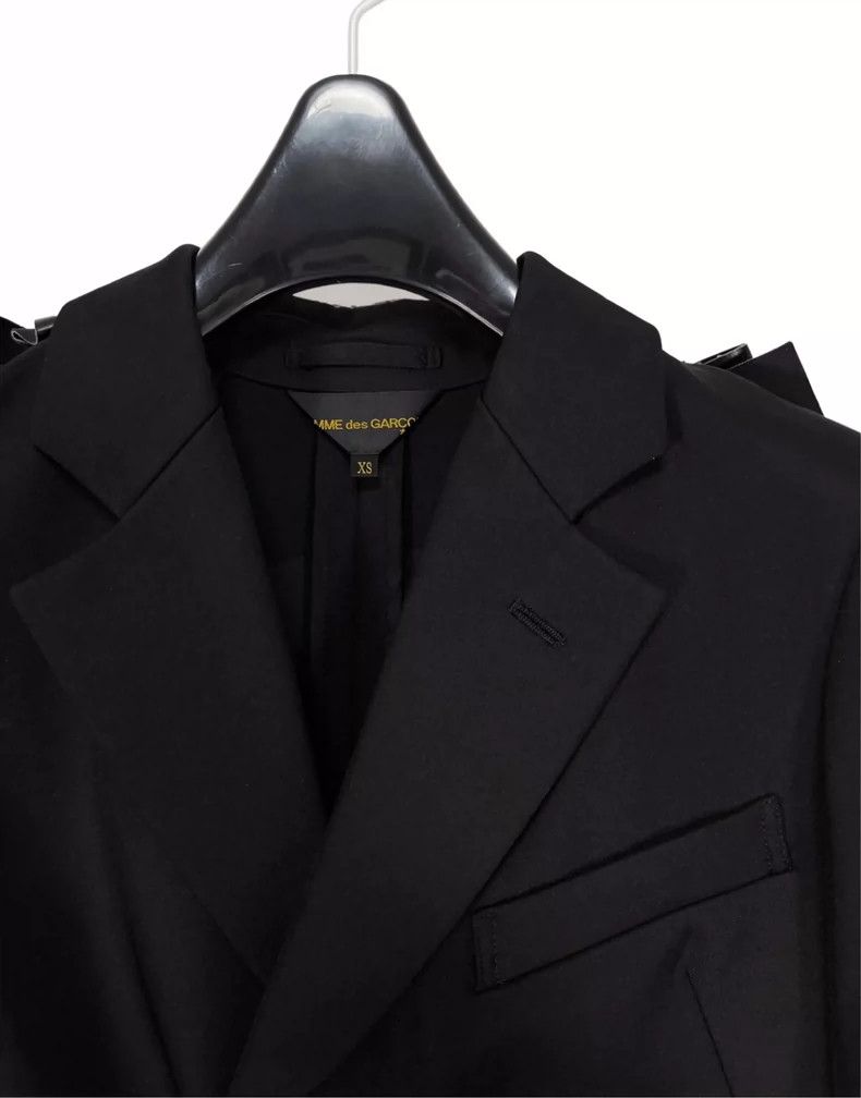 Comme des Garcons black leather bow detailed tailcoat jacket Size US M / EU 48-50 / 2 - 4 Thumbnail