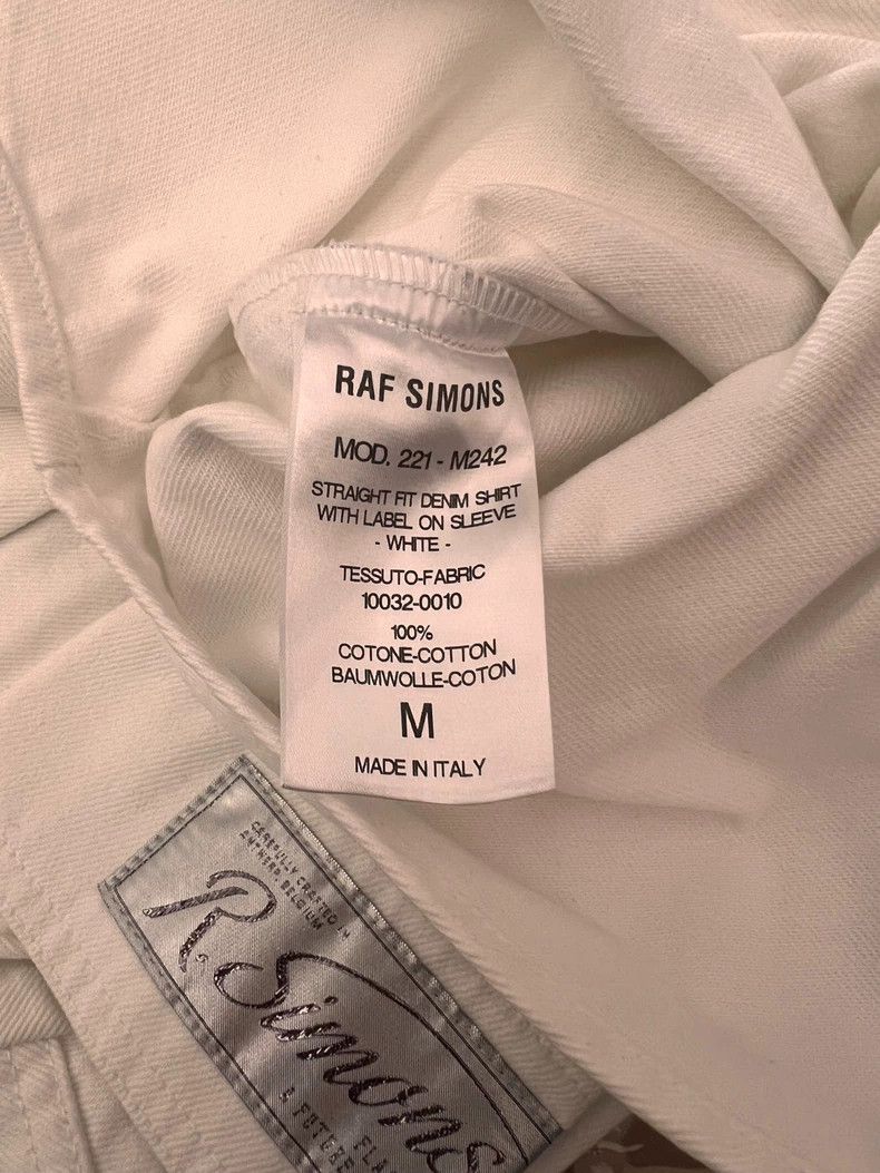 Raf Simons Raf Simons Denim White Shirt with Silver Details Size US M / EU 48-50 / 2 - 5 Thumbnail