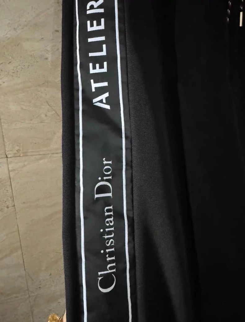 Dior dior casual black wool pants with logo Size US 44 / EU 60 - 2 Thumbnail