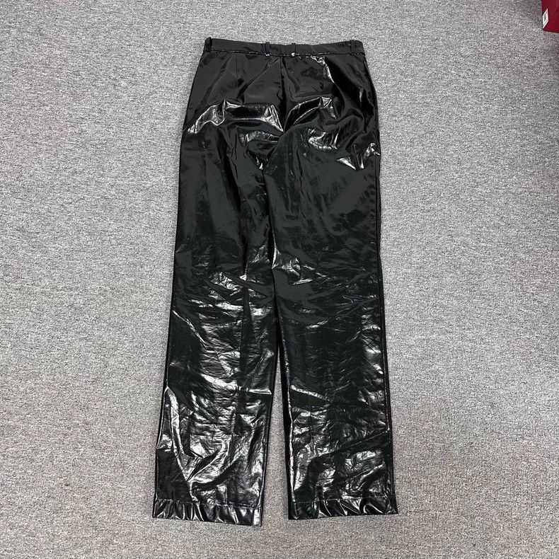 Balenciaga black glossy pleated trousers by balenciaga Size US 32 / EU 48 - 2 Thumbnail