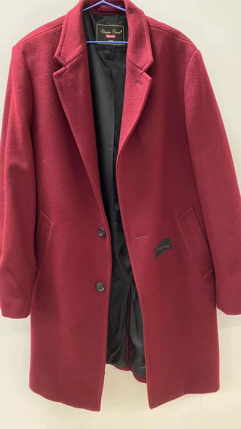 Undercover undercover x supreme burgundy wool coat Size US M / EU 48-50 / 2 - 3 Thumbnail
