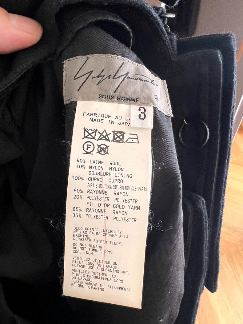 Yohji Yamamoto yohji yamamoto gold-buttoned black pants Size US 26 / EU 42 - 5 Thumbnail