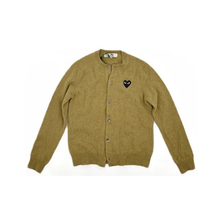 Comme des Garcons Comme des Garçons Play Beige Heart Cardigan 0079 Size L / US 10 / IT 46 - 2 Thumbnail
