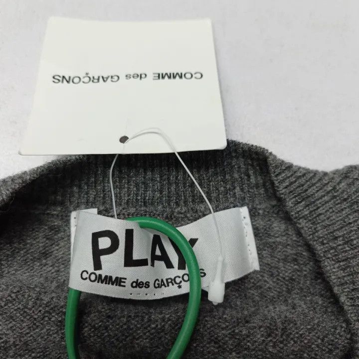 Comme des Garcons Comme des Garçons Play Gray Knit Cardigan 0079 Size S / US 4 / IT 40 - 4 Thumbnail