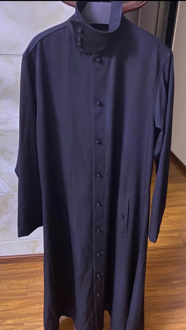 Yohji Yamamoto long black coat with unique buttons Size US M / EU 48-50 / 2 - 5 Thumbnail