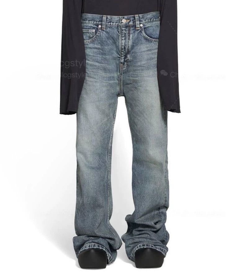 Balenciaga new balenciaga flared blue denim pants Size US 30 / EU 46 - 7 Thumbnail