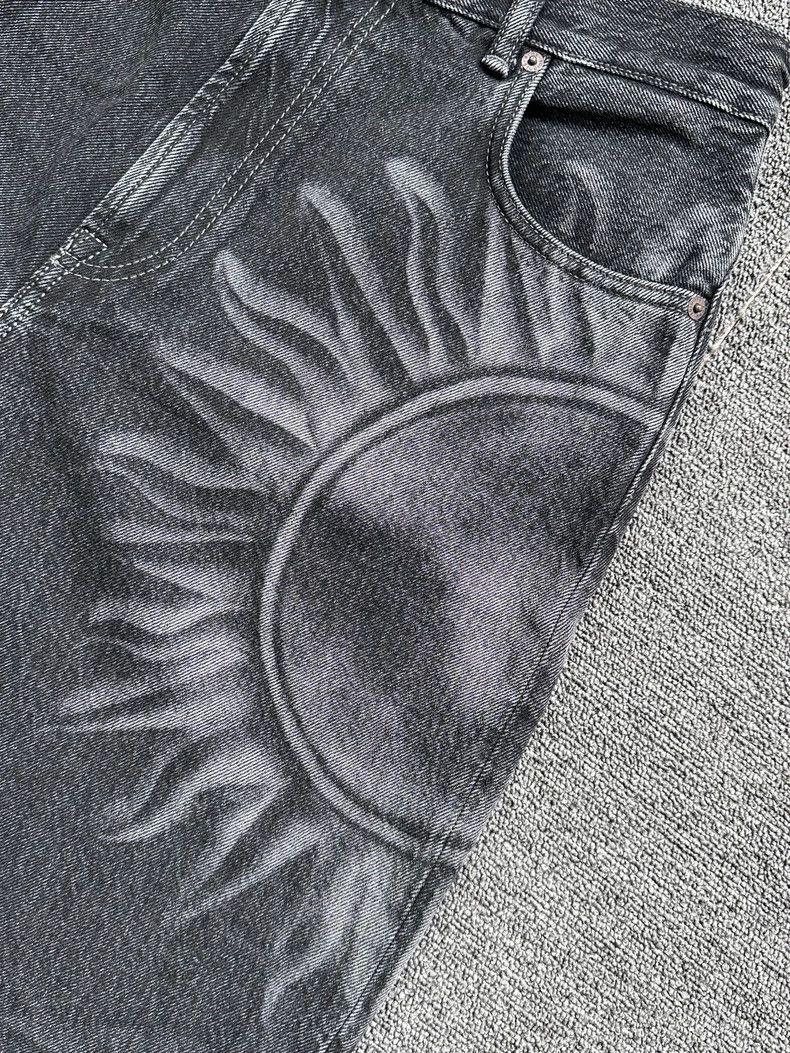 Acne Studios acne baggy denim pants with sun print Size 28" / US 6 / IT 42 - 3 Thumbnail