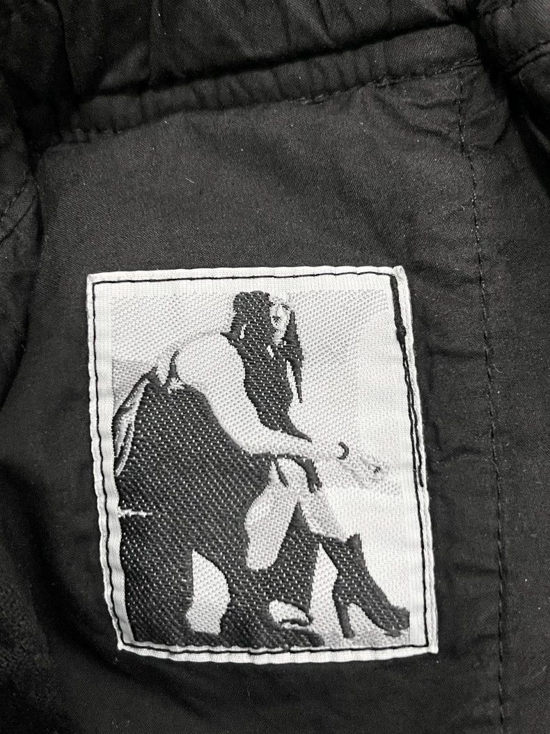 rick owens black corduroy cargo wide pants