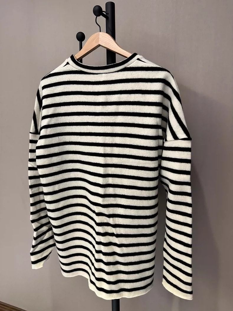 Raf Simons raf simons striped sweater with graphic design Size US M / EU 48-50 / 2 - 2 Thumbnail