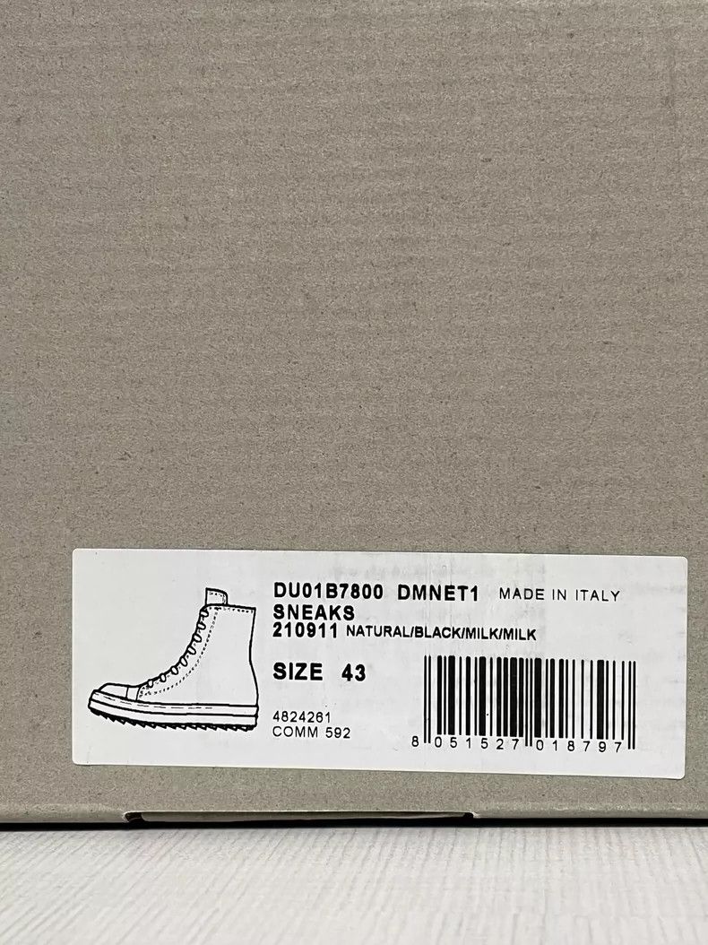 rick owens white high top sneakers
