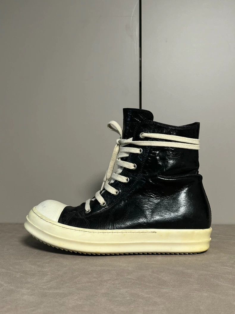 Rick Owens rick owens black high top sneakers Size US 5 / EU 37 - 5 Thumbnail