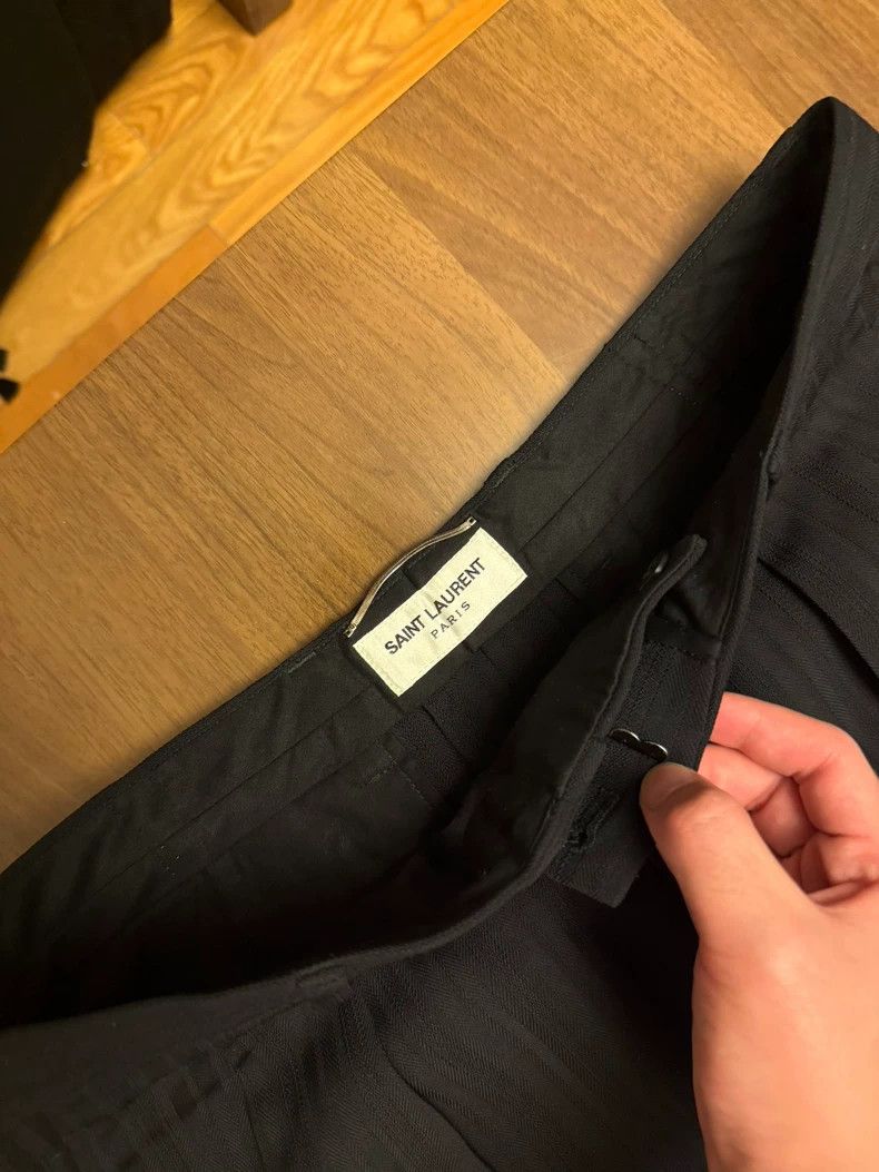 Saint Laurent Paris saint laurent black stripe wool pants Size US 44 / EU 60 - 3 Thumbnail