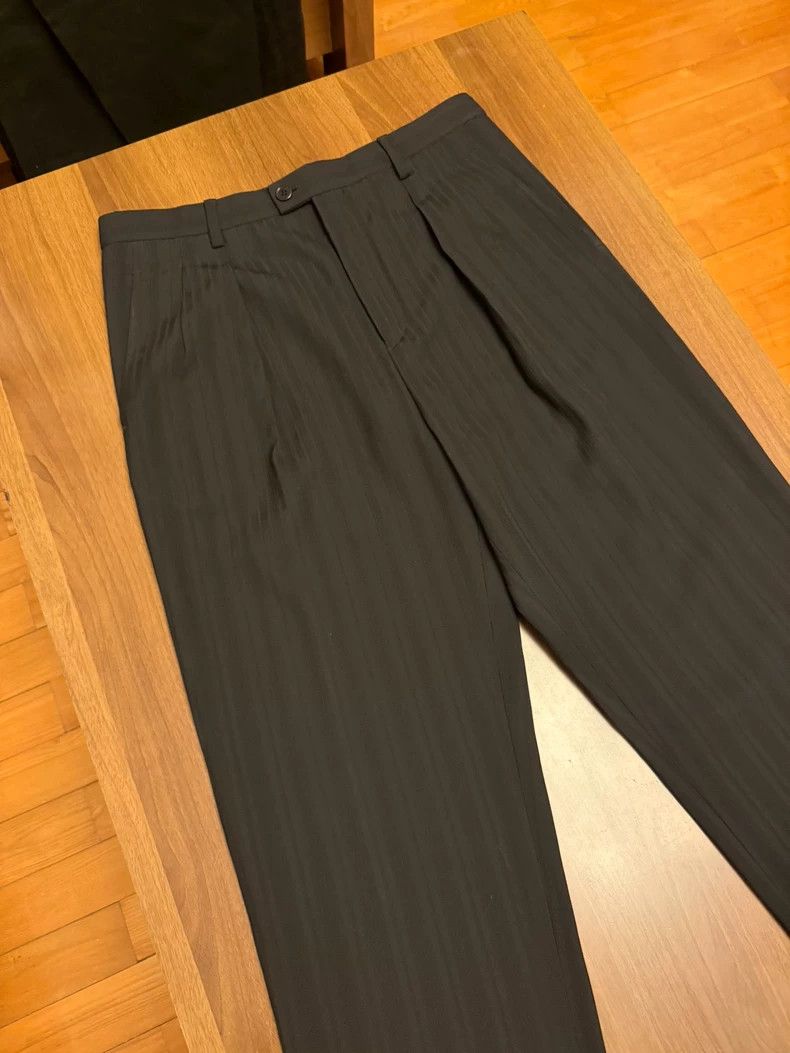 Saint Laurent Paris saint laurent black stripe wool pants Size US 44 / EU 60 - 2 Thumbnail