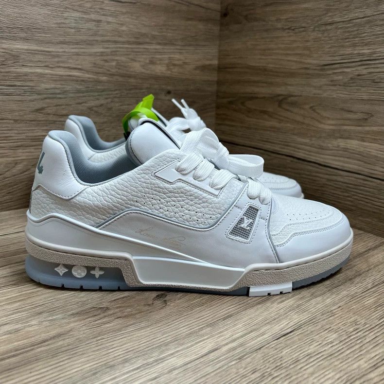 Louis Vuitton LV Trainer white cement sneakers Size US 10 / EU 43 - 4 Thumbnail