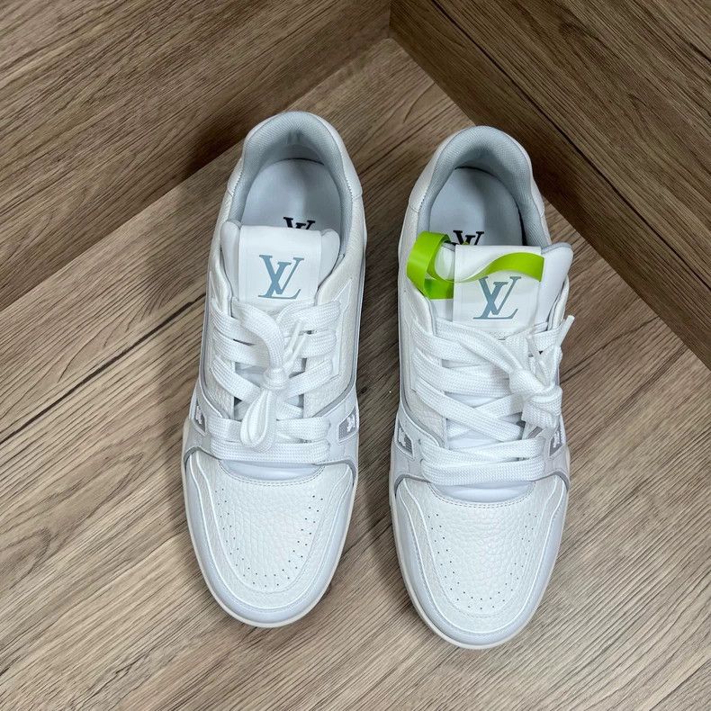 Louis Vuitton LV Trainer white cement sneakers Size US 10 / EU 43 - 5 Thumbnail