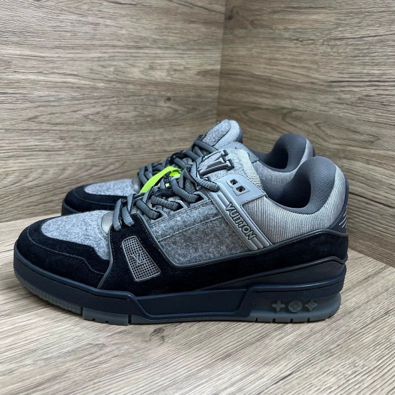 Louis Vuitton LV Trainer Black Gray Sneakers 40.5 Size US 10 / EU 43 - 3 Thumbnail