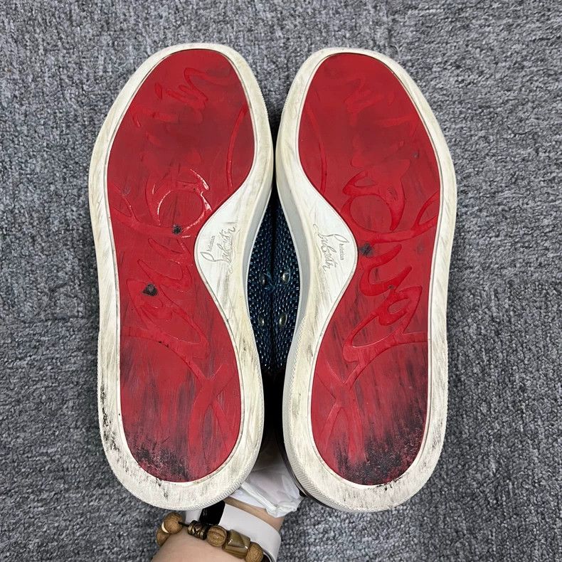 Christian Louboutin christian louboutin black white sneakers Size US 12 / EU 45 - 5 Thumbnail