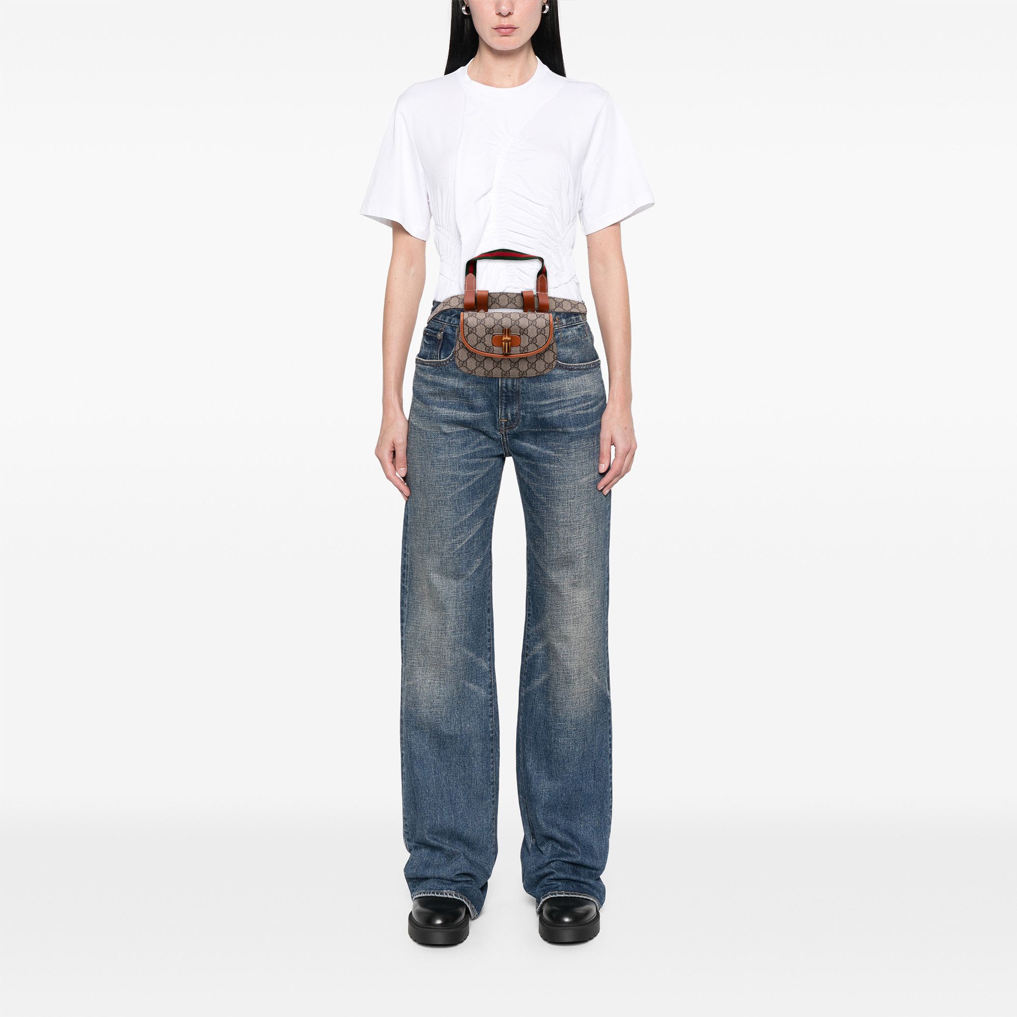 Gucci Gucci Mini GG Supreme Web Bamboo 1947 Belt Bag Size ONE SIZE - 11 Thumbnail