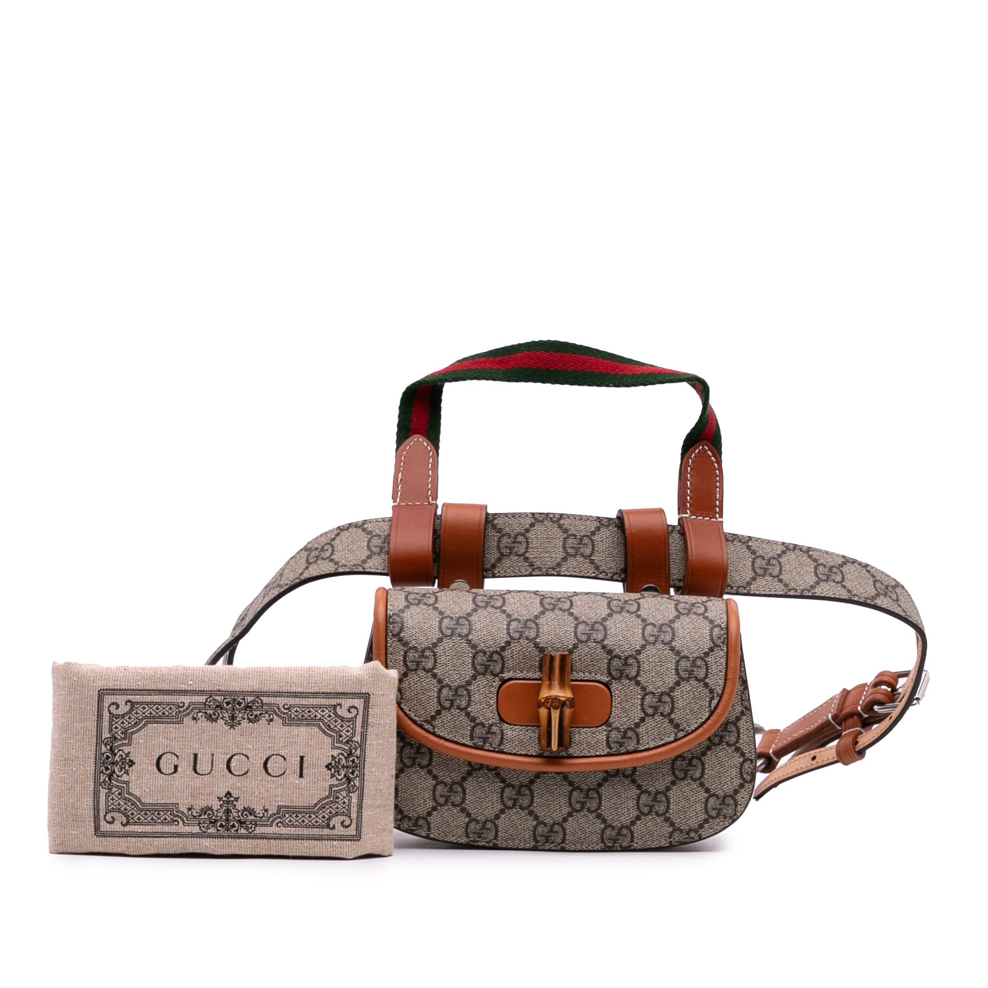 Gucci Gucci Mini GG Supreme Web Bamboo 1947 Belt Bag Size ONE SIZE - 12 Thumbnail