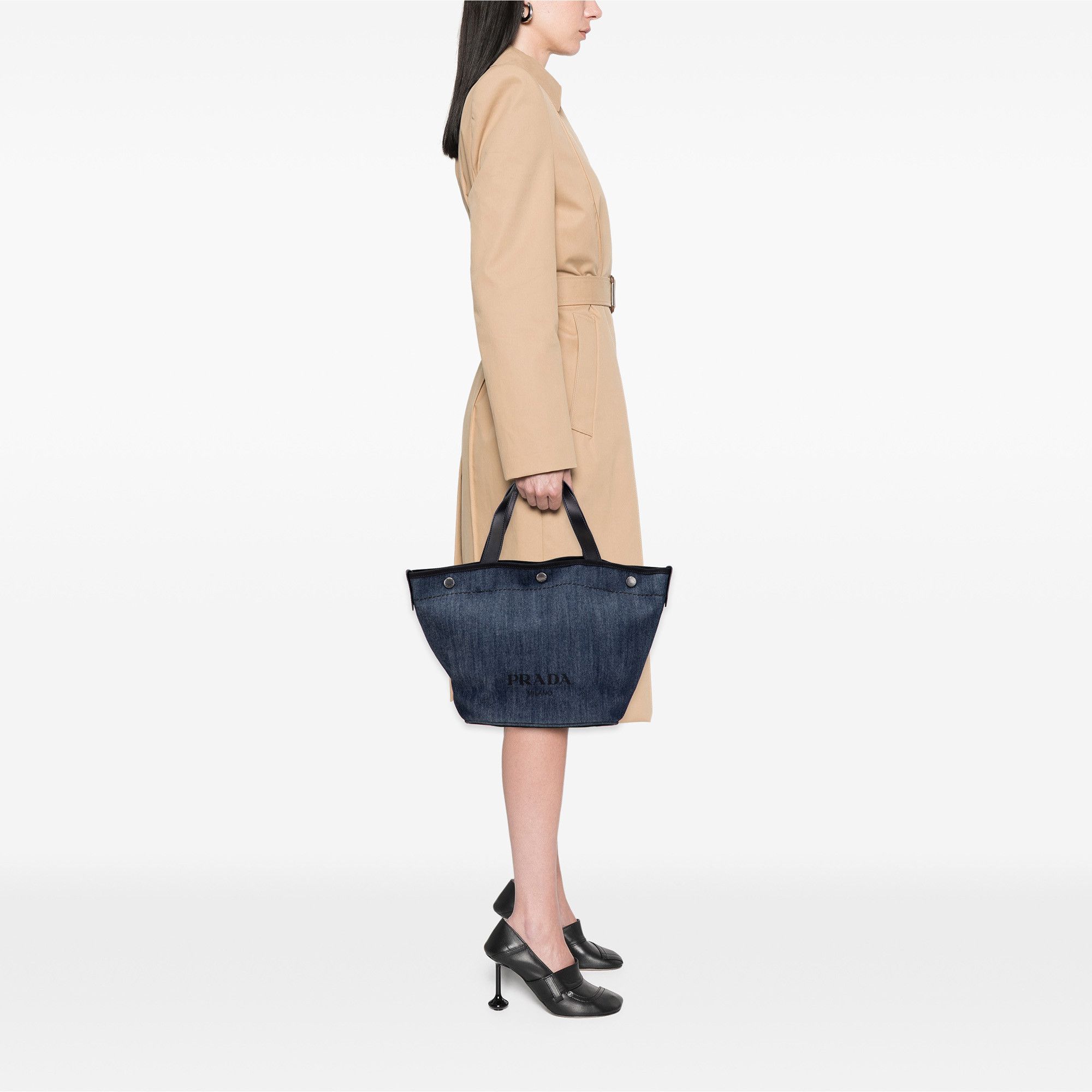 Prada Prada Denim Logo Satchel Size ONE SIZE - 11 Thumbnail