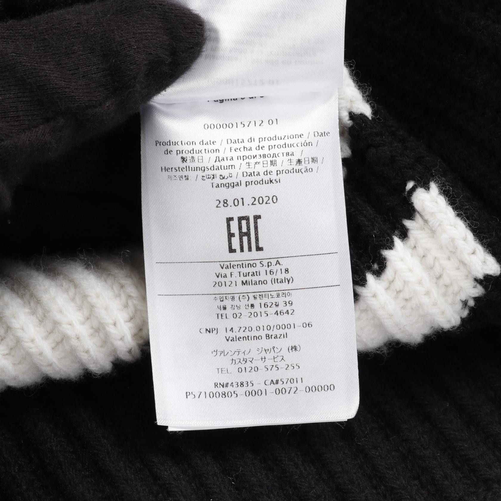 Valentino Valentino Valentino VLTN logo Wool Poncho Natural Material Outerwear UB3KSA055TK Size ONE SIZE - 4 Thumbnail