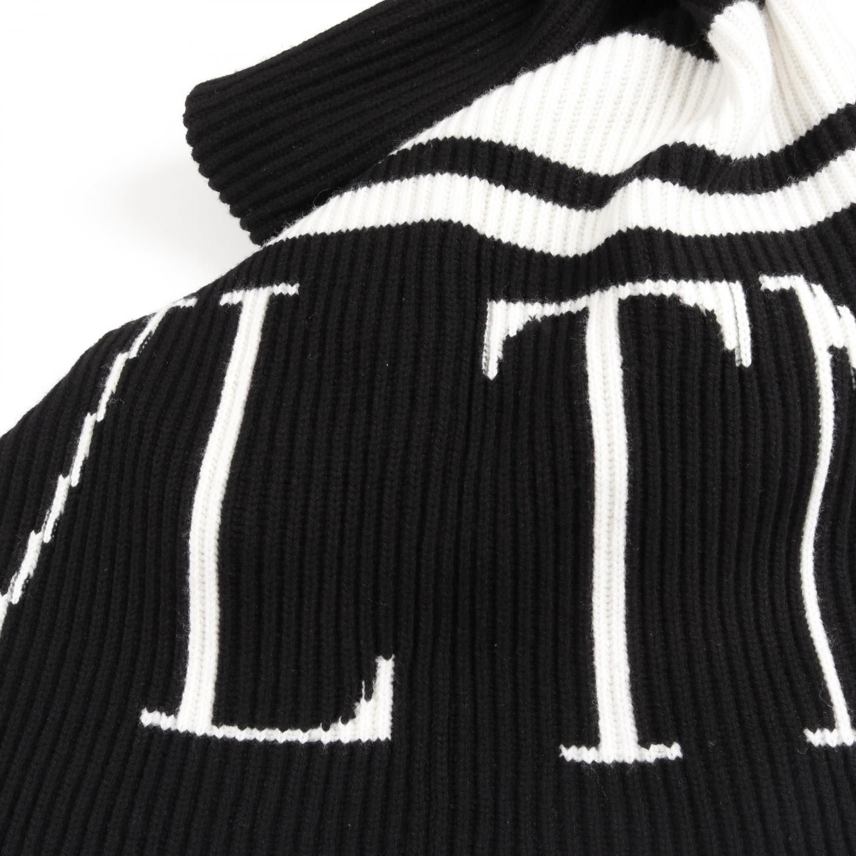 Valentino Valentino Valentino VLTN logo Wool Poncho Natural Material Outerwear UB3KSA055TK Size ONE SIZE - 9 Thumbnail