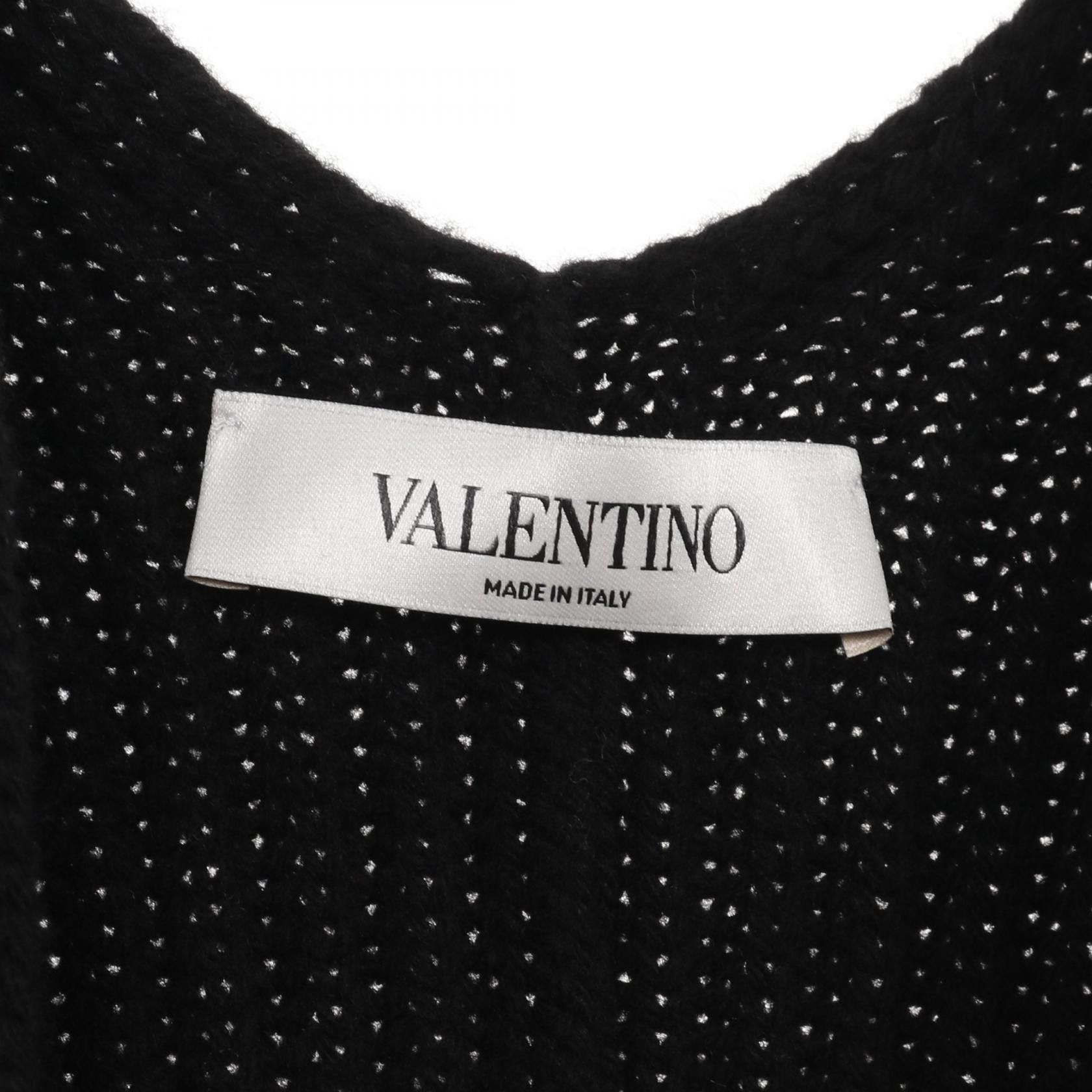 Valentino Valentino Valentino VLTN logo Wool Poncho Natural Material Outerwear UB3KSA055TK Size ONE SIZE - 3 Thumbnail