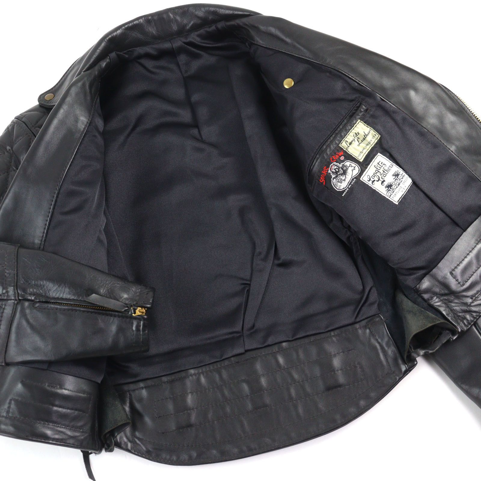 Other Other Langlitz Leathers Columbia Leather Jacket Leather Outerwear Size ONE SIZE - 3 Thumbnail