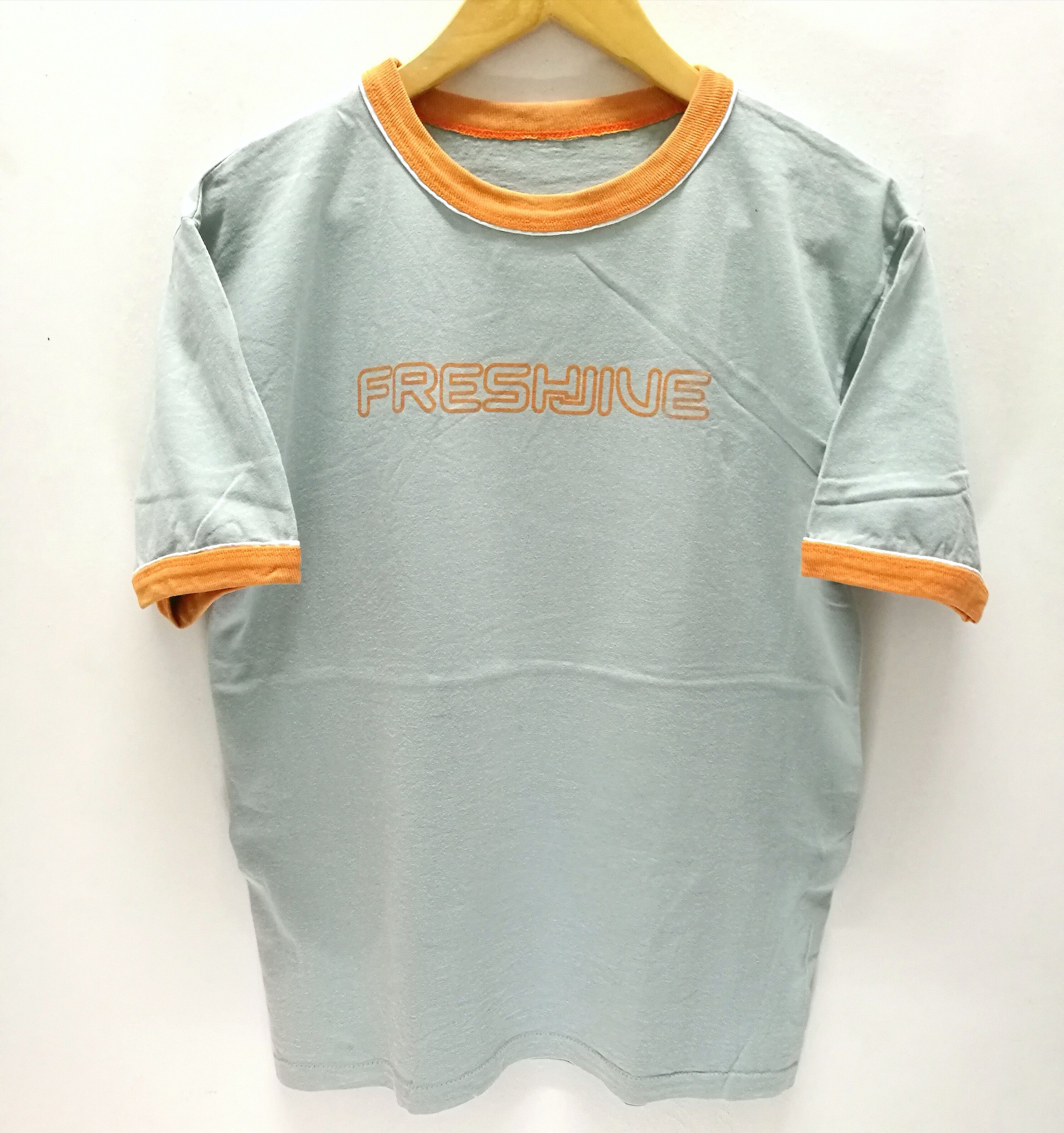 Freshjive Rare! Vintage 90s FRESHJIVE spellout ringer t shirt