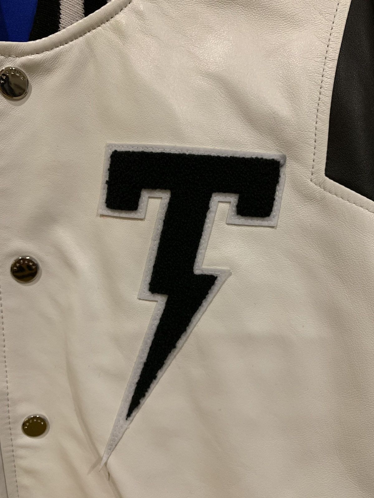 Tackma Leather Varsity Jacket Grailed