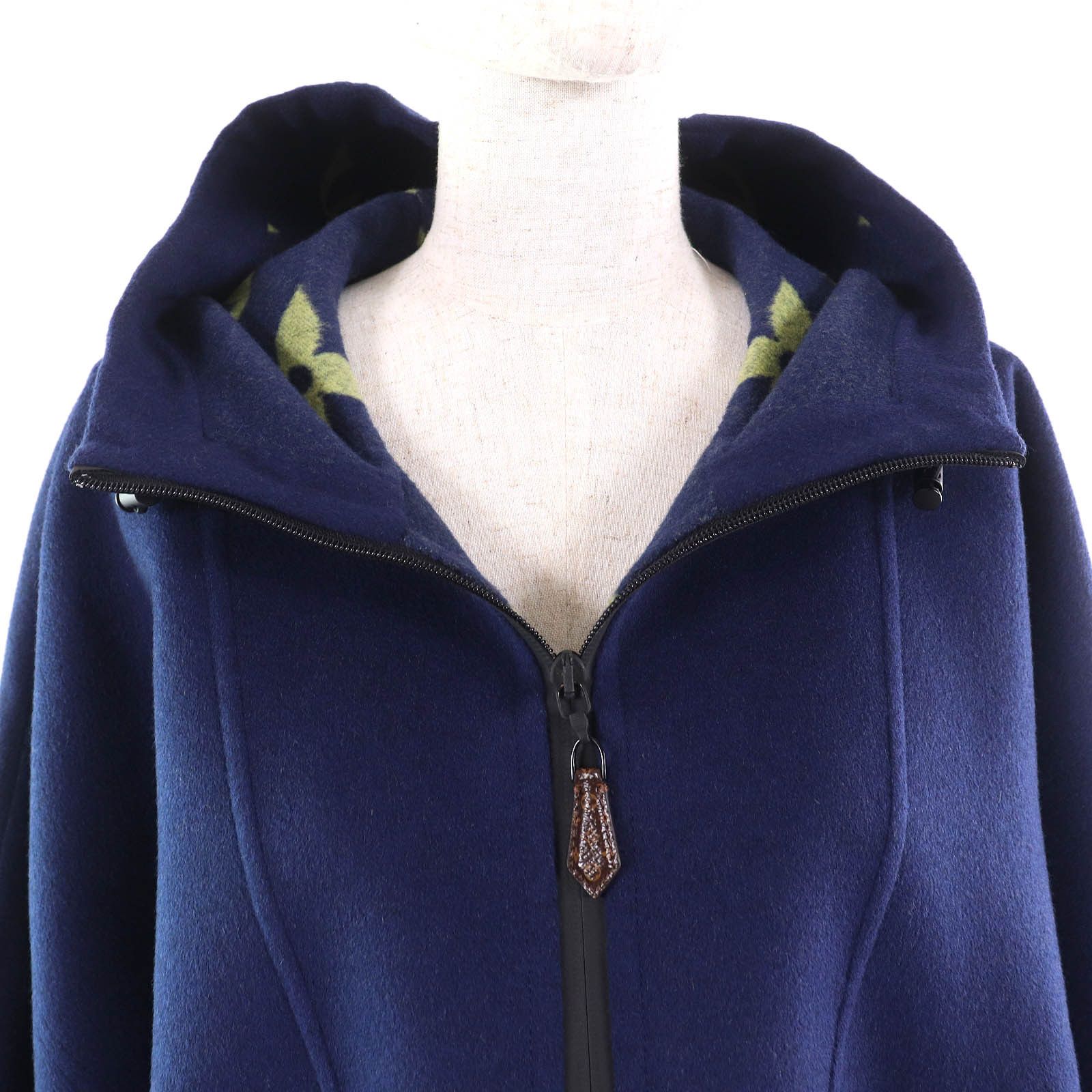Louis Vuitton Louis Vuitton Louis Vuitton Monogram Wool Coat Leather Outerwear Size ONE SIZE - 5 Thumbnail