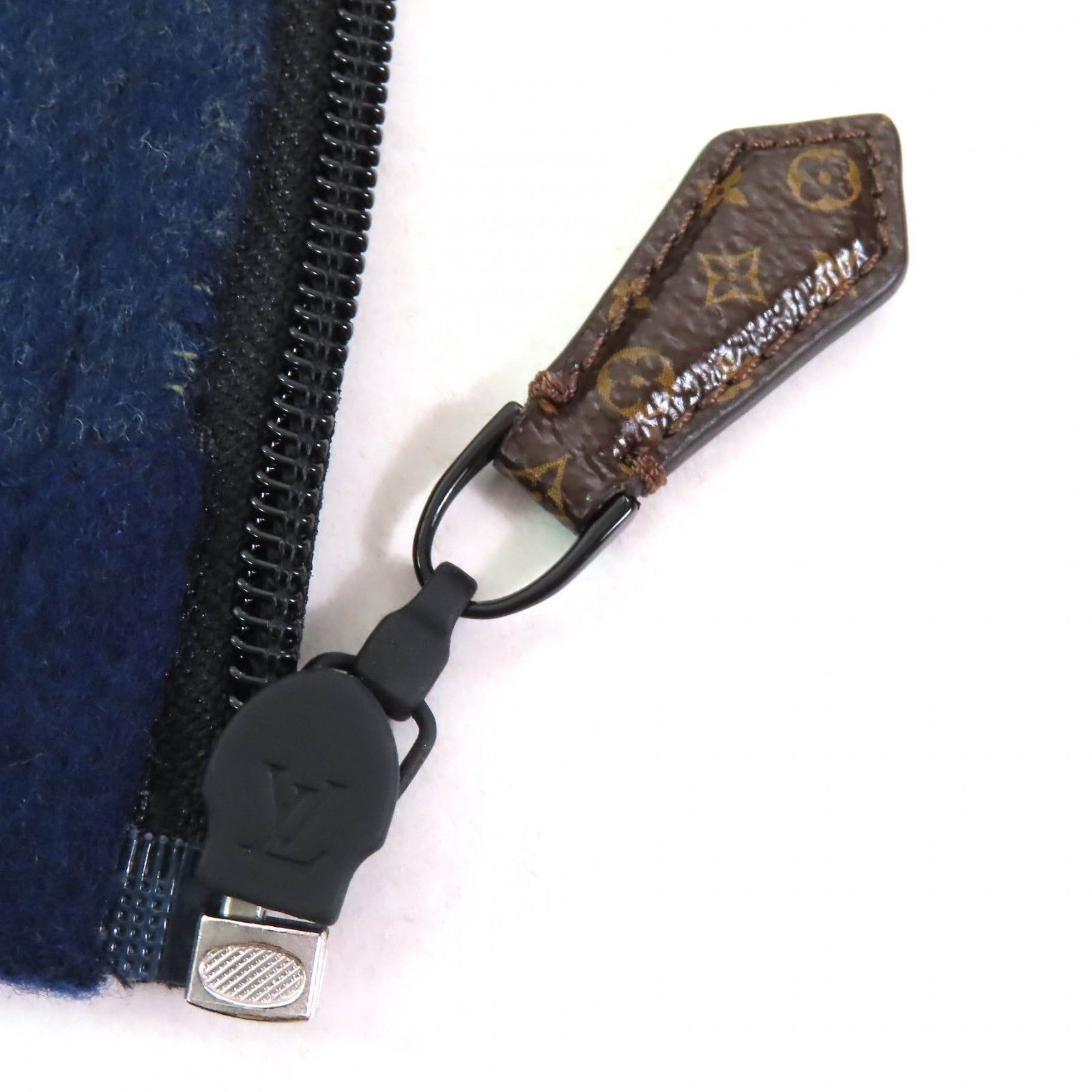 Louis Vuitton Louis Vuitton Louis Vuitton Monogram Wool Coat Leather Outerwear Size ONE SIZE - 7 Thumbnail