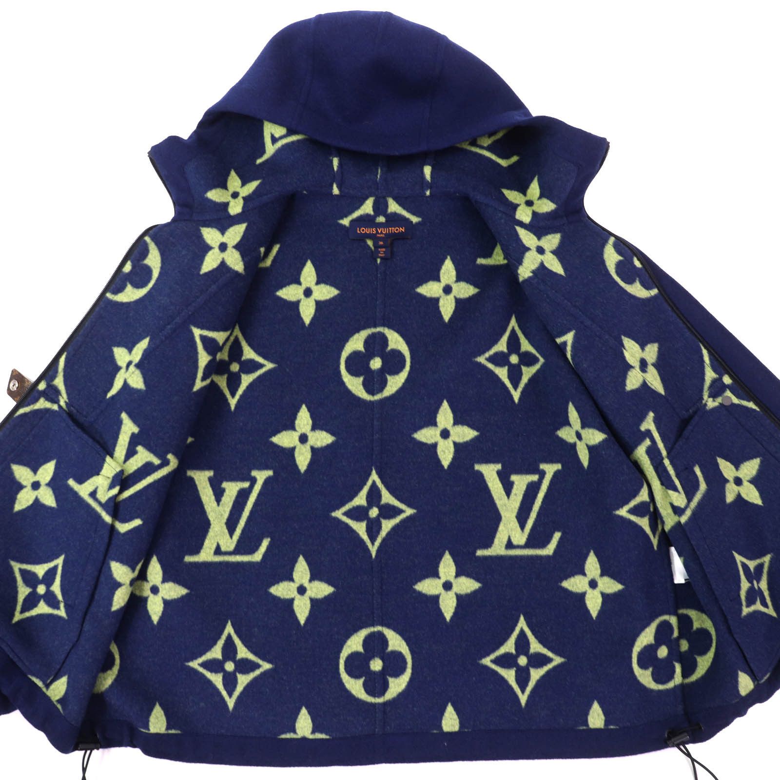 Louis Vuitton Louis Vuitton Louis Vuitton Monogram Wool Coat Leather Outerwear Size ONE SIZE - 4 Thumbnail